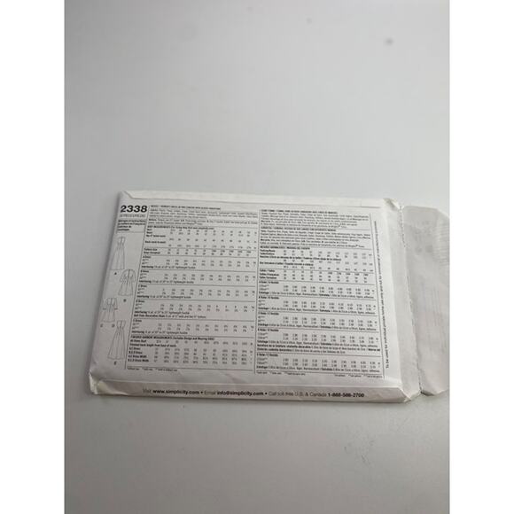 Simplicity 2338 Misses' Dress Pattern Size AA 10-18 Various Sleeve Lengths - Picture 4 of 7